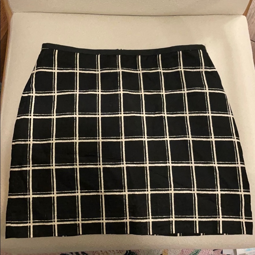Madewell Windowpane Mini Skirt NWT